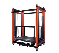 Ponteggi Elettrici, Piattaforma Elevatrice For Ponteggi Completamente Automatica, Altezza Di Sollevamento 2M-6M, Ascensore Con Telecomando, Con Ruota Universale(3.5M)