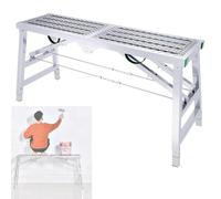 Ponteggi pieghevole portatile Scala regolabile in altezza per banco da lavoro di ingegneria domestica Ponteggio multiuso per la pulizia di pareti alte 140 x 40 cm