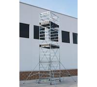 Ponteggio a ponte professionale trabattello System 120X200 in acciaio con ruote e stabilizzatori Marchetti