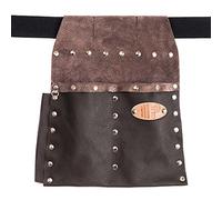 Ponteggio - Borsa in Vera Pelle, Colore Testa di Moro, Rivetti Cromati, Fatto a mano in Italia, Cintura non Inclusa