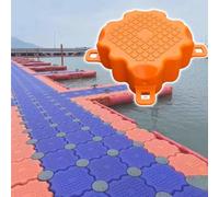 Ponteggio Galleggiante per Pesca Cuscinetto Ad Alto Peso Pontile Modulare in Plastica per attività Ricreative Acquatiche Pesca Pontili Galleggianti Ad Alta capacità di Carico,Arancia,S