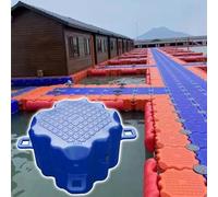 Ponteggio Galleggiante per Pesca Pontile Galleggiante Antiscivolo in HDPE Kit Pontile Galleggiante Portatile per Lago Piattaforma Galleggiante Ad Alta capacità di Carico,Blu,S