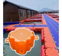 Ponteggio Galleggiante per Pesca Pontile Galleggiante Antiscivolo in HDPE Kit Pontile Galleggiante Portatile per Lago Piattaforma Galleggiante Ad Alta capacità di Carico,Arancia,S