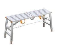 Ponteggio pieghevole multiuso - Piattaforma di lavoro resistente per ritaglio e riparazioni di pittura 40 x 180 cm argento perfetto per uso domestico e professionale
