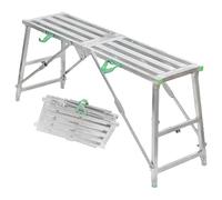 Ponteggio pieghevole portatile resistente, piattaforma di lavoro regolabile in altezza per pittura interna, miglioramento della casa e pulizia esterna delle finestre