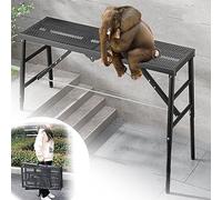 ponteggio, Scale a pioli multiuso, piattaforma di lavoro pieghevole, ponteggio, sgabello, panca, altezza regolabile, carico massimo 800 libbre, 180 x 40 cm(150 * 40cm)