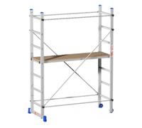 PONTEGGIO TRABATTELLO IMPALCATURA IN ALLUMINIO CM. 158x60x218h - CON DUE RUOTE