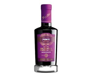 Ponti, Aceto Balsamico di Modena I.G.P. Invecchiato 3 anni, Aceto Balsamico per condimento, Ideale per Accompagnare Ogni Piatto a ogni piatto, 100% Made in Italy, 250 ml