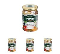 Ponti, Antipasto di Verdure in Olio di Semi di Girasole, Ottimo Antipasto Ideale per Realizzare Ricette Classiche e Saporite, Ideale per Arricchire Insalate, 100% Made in Italy, 280 gr