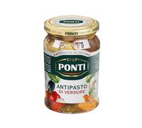 Ponti, Antipasto di Verdure in Olio di Semi di Girasole, Ottimo Antipasto Ideale per Realizzare Ricette Classiche e Saporite, Ideale per Arricchire Insalate, 100% Made in Italy, 280 gr
