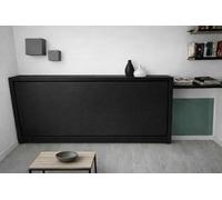 Ponti Divani -DRIMINO- Letto a Scomparsa Singolo, con Rete 80x 190 e Materasso in poliuretano (Nero)