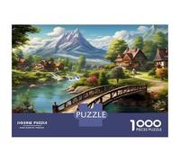 Ponti e città Puzzle 1000 Pezzi Adulti In Ponte montagna Resistente E Durevole, Un Puzzles Per Gioco Educativo Per La Sgonfiatina, Ideale Per Vacanza Relax, 70x50cm/1000pcs