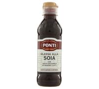 Ponti, Glassa alla Soia con Aceto Balsamico di Modena I.G.P., Ideale per Tutte le ricette, Gusto Sapido ed Intenso, 100% Made in Italy, Set 240 gr