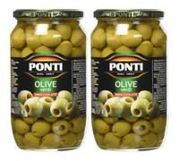 Ponti Olive Verdi Snocciolate, T6 - 6 Vasi da 670 gr (Confezione da 2)