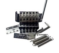 Ponti Per Chitarra Chitarra Elettrica A 6 Corde Con Ponte Tremolo A Doppio Bloccaggio Capotasto R2 Da 42 Mm Nero(Silver)