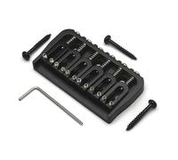 Ponti Per Chitarra Piastra Di Fissaggio Per Ponte Fisso Per Chitarra A 6 Corde In Lega Nera(Black)