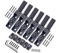 Ponti Per Chitarra Ponte Fisso Senza Paletta A 6 Corde Per Bassisti(Black,6pc)