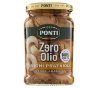 Ponti, Funghi Prataioli Zero Olio, Funghi Champignon Senza Grassi, Ideali per Aperitivi e Antipasto, Tanto Gusto e Leggerezza, 100% Made in Italy, 300 g