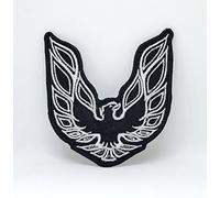 Pontiac Firebird Trans Automobiles Car Racing (bianco su nero) toppa ricamata da cucire