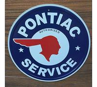 Pontiac - Targa in metallo, stile vintage, decorativa, per garage, 20,3 x 30,5 cm
