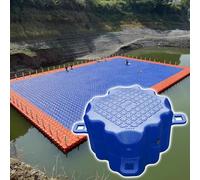 Pontile Modulare in Plastica per Parchi Acquatici Piattaforme di Osservazione Cuscinetto Ad Alto Peso Pontili Galleggianti Antiscivolo Ponteggio Galleggiante per Pesca,Blu,L