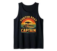 Pontoon Boat Captain - Divertente skipper da barca retrò vintage Canotta