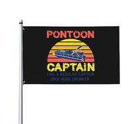 Pontoon Captain Like A Regular Captain Only More Drunker Bandiera decorativa per esterni premium 9,1x1,5 m - Colori vivaci, antivento e resistente all'acqua - Ideale per giardino ed eventi