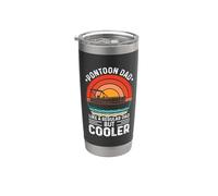 Pontoon Dad Like A Regular Dad But Cooler For Fathers Day Bicchiere termico in acciaio inox doppia parete