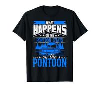 Pontoon Party Rules Design Cosa Succede sul pontone Maglietta