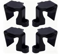 Pontoon Per FENDER clip per paraurti barca in nylon, progettato per attraccare e ormeggiare con compatibilità corda 3/8", liscio per evitare graffi, confezione da 4 (Nero)