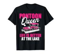 Pontoon Queen La Vita è Migliore al Lago Pontooning Boating Maglietta