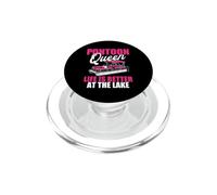 Pontoon Queen La vita è migliore al lago Pontooning Boating PopSockets PopGrip per MagSafe