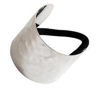 Pony Cuff - Ponytail Cuff Hairs Ties Metal Pony Holder Elastic, Gold Plated Brass Band, 2.5cm Diameter Tube, Button Closure | Exquisite Rope Accessory Cuffs Wrap for Wife Mother