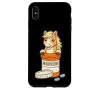 Pony Cute Horse Antidepressivo Umorismo equestre Custodia per iPhone XS Max