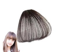 - Pony da donna, extension per capelli con frangia finta, molto sottile