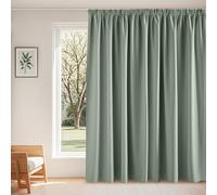 PONY DANCE Tenda Oscurante da Interno Divisione per Binario a Soffitto 1 Pezzo L300 x A245 cm Tende Termiche con Fettuccia Curtain Camera da Letto Moderna, Verde Salvia