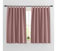 PONY DANCE Tenda Oscurante Termica Isolante Freddo e Caldo per Finestre Piccole 2 Pezzi 140x137 CM Tende Rosa Selvatica Cucina con Passanti per Interni Decorazione