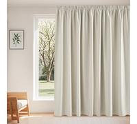 PONY DANCE Tenda Oscurante Termica Isolante Freddo e Caldo per Soggiorno | per Camera da Letto, per Binario a Soffitto, Tre Diversi Metodi di Sospensione, 1 Pezzo L 300 x A 260 CM, Beige Chiaro