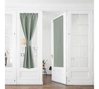 PONY DANCE Tende a Vetro per Finestra Moderne Tendine Oscuranti con Tasca Tende Verde Salvia per Porta Finestra Curtains Termiche per Cucina 2 Pezzi 60x240 CM
