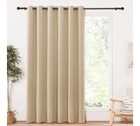 PONY DANCE Tende Camera da Letto Oscuranti con Anelli per Casa Curtain Termica Moderne Divisorie per Armadio Aperto 1 Pezzo L 200 x A 210 cm, Beige
