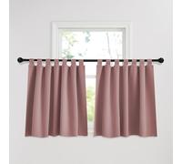 PONY DANCE Tende Corte Oscuranti per Interni Tende Termiche per Finestre Piccole 2 Pezzi 140x120 CM Curtains Rosa Selvatica Cucina con Passanti per Interni