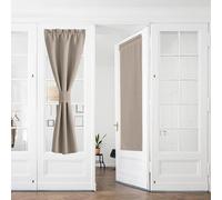 PONY DANCE Tende Cucina Porta Finestra Curtains Oscuranti per Interni Tendine per Finestre con Tasca Termiche per Salotto Tende a Vetro per Cucina 2 Pezzi 60x240 CM, Sabbia