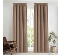 PONY DANCE Tende Oscuranti Camera da Letto 2 Pezzi L140 x A260 cm Tenda Termica Isolante Freddo e Caldo con Fettuccia Metodi di Sospensione Multipli Curtains Soggiorno, Moca