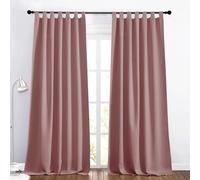 PONY DANCE Tende Oscuranti Camera da Letto per Interni Moderne Tende Termiche con Passanti per Salotto Curtains per Finestre 2 Pezzi 140x245 CM, Rosa Selvatica