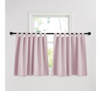 PONY DANCE Tende Oscuranti per Cucina 2 Pezzi 140x120 CM Tenda Isolante Termica per Camera da Letto Tende Rosa Corte per Finestre Piccole con Passanti