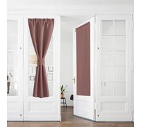 PONY DANCE Tende Porta Finestra a Vetro Tendine Oscuranti per Finestre Tende a Vetro Oscurante con Tasca Curtains Termiche per Soggiorno 2 Pezzi 60x240 CM, Rosa Selvatica