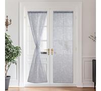 PONY DANCE Tende Trasparenti per Finestre con Stampa 2 Pezzi 60x240 CM Tende a Vetro per Cucina Porta Finestra Moderne Decorazioni Curtains con Tasca, Blu