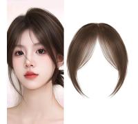 Pony, finto pony, finto bangs, clip in 3D, frangia sintetica, senza cuciture, invisibile, un pezzo di pony, ideale per dare volume
