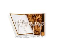 Pony Martini - Set di 4 bicchieri da cocktail da 150 ml, eleganti bicchieri da cocktail Nick e Nora con manico lungo per caffè espresso Martini, Daiquiri, Cosmo, Manhattan