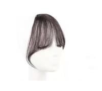 Pony Parrucca Pezzo Leggero Pony Femminile Fronte Sintetico Falso Air Bang Capelli Styling(Black Brown)